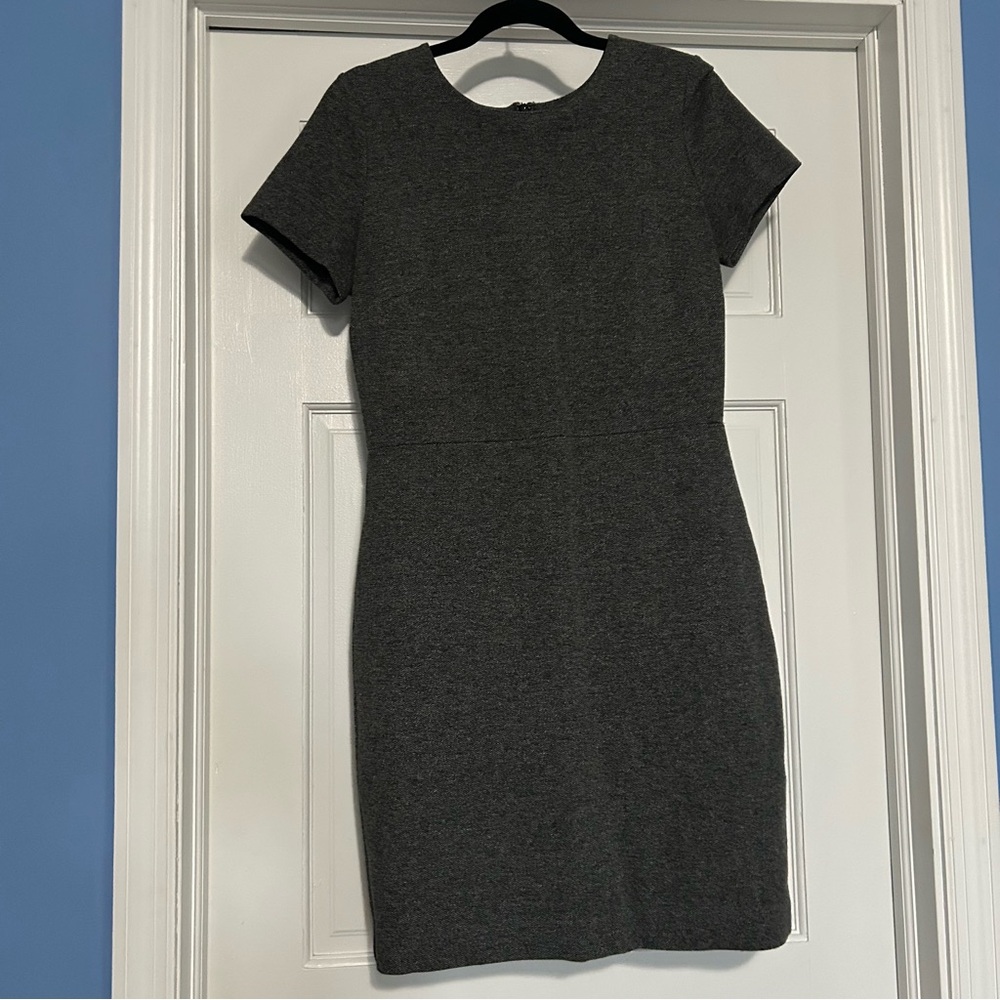 Banana Republic 8 Herringbone Tweed Short Sleeve Sheath Dress business casual